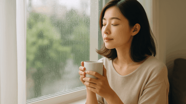 雨音でととのう、わたしの静かな朝時間