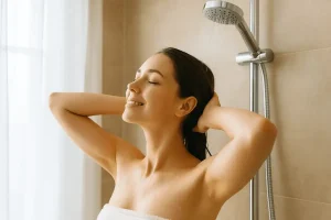“汗でリセット”が気持ちいい！朝シャワーと1分ストレッチ習慣