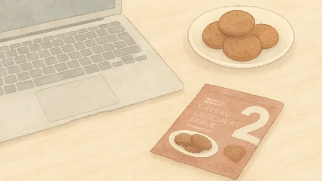 ギルトフリーで濃厚♡ 2Snack 濃厚ガトーショコラ風サブレを食べてみた