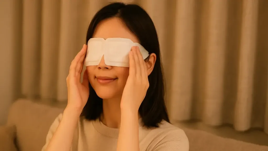【疲れ目ケア】仕事帰りに5分。ホットアイマスクで“脳までリラックス”