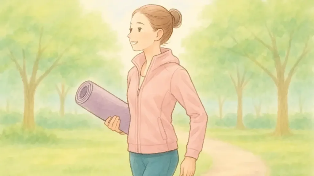 お気に入りのウェアを着てワークアウトする女性