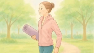 お気に入りのウェアを着てワークアウトする女性