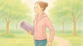 お気に入りのウェアを着てワークアウトする女性