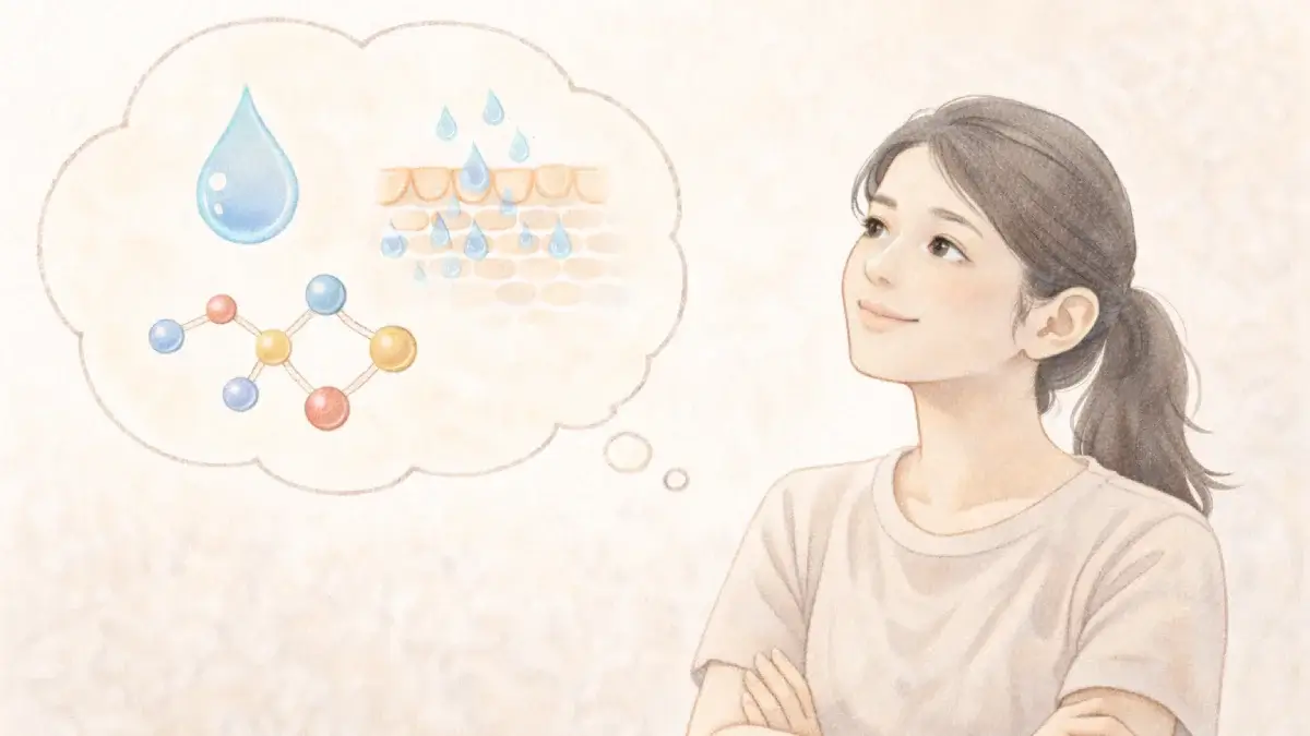 乾燥のケア方法を考える女性