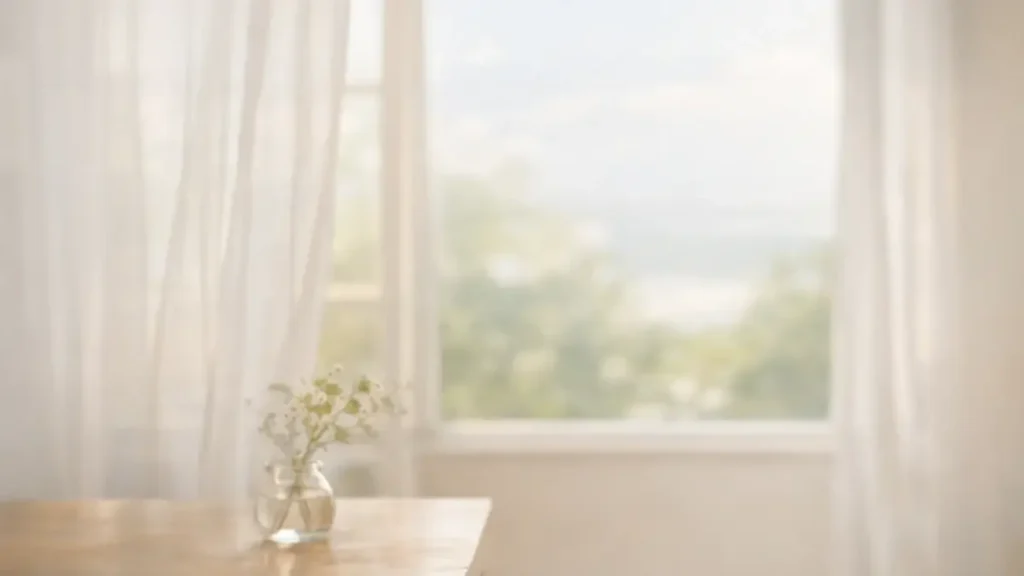 そよ風の入る窓辺