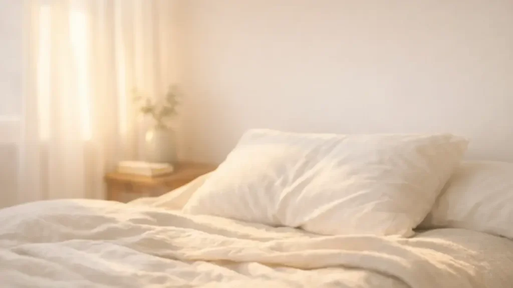 やわらかい光のさしこむ寝室